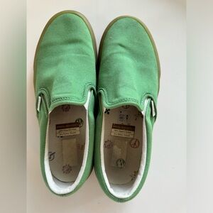 Green Eco Friendly Vans Slip On Shoes